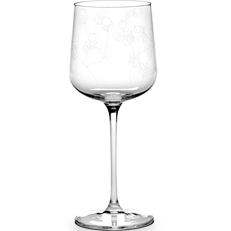 Midnight Flowers Hvidvinsglas 40 cl, Transparent