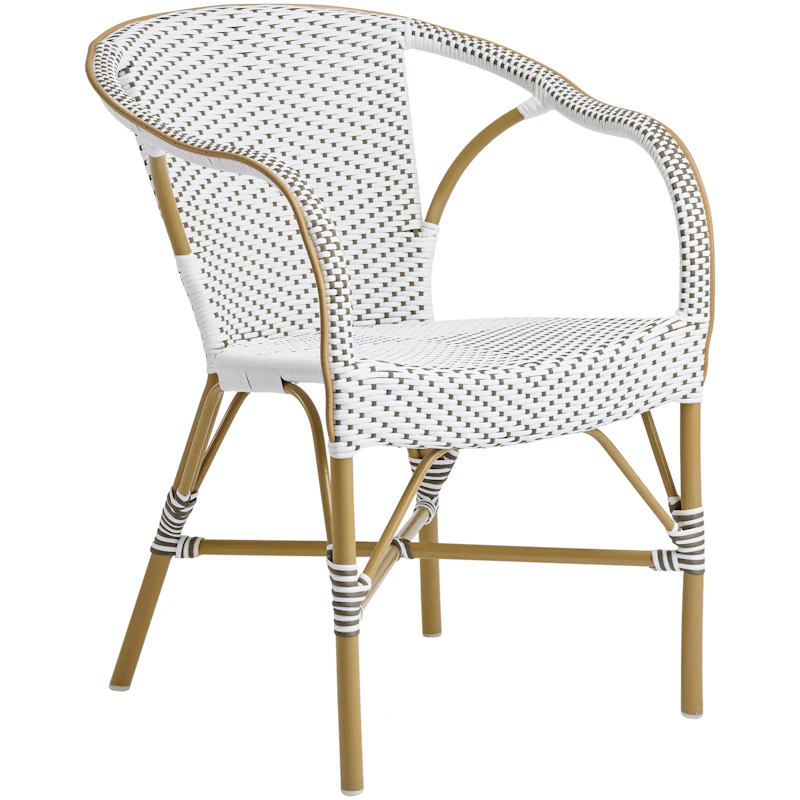 Madeleine Caféstol Outdoor, Hvid / Almond