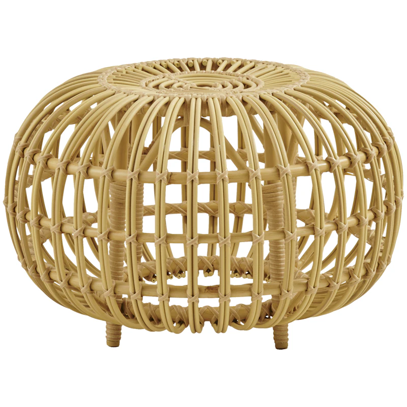 Ottoman Fodskammel Outdoor Naturlig, Ø55