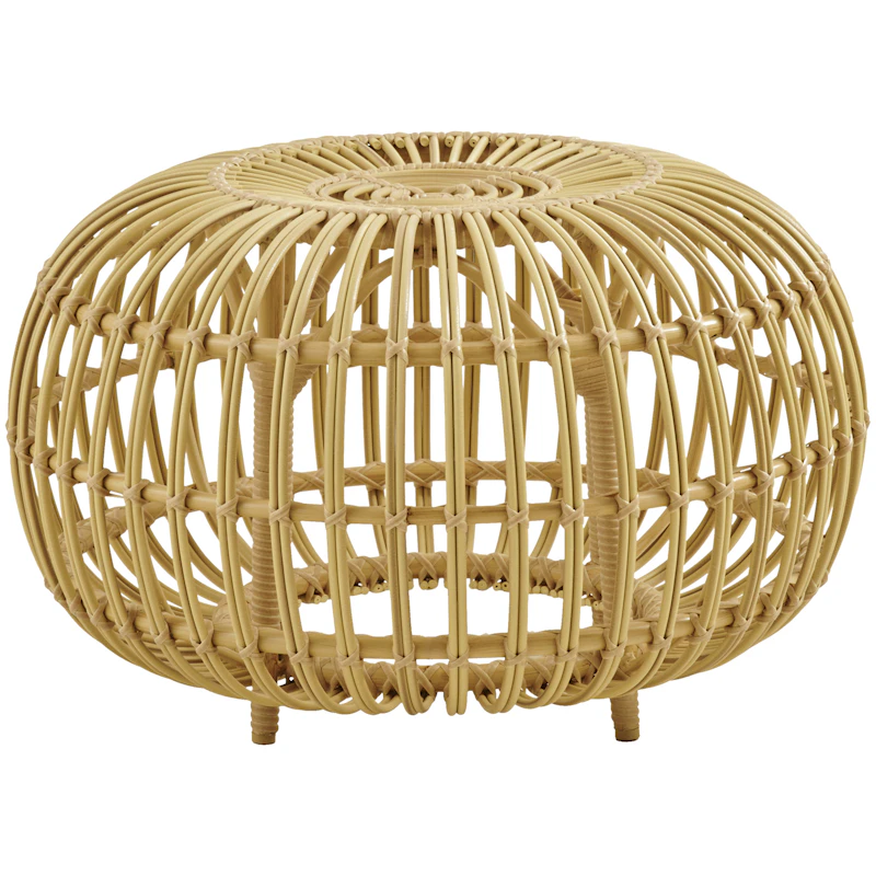 Ottoman Fodskammel Outdoor Naturlig, Ø65 cm