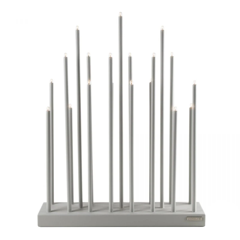 Elflugan Grande Adventslysestage, Lysegrå