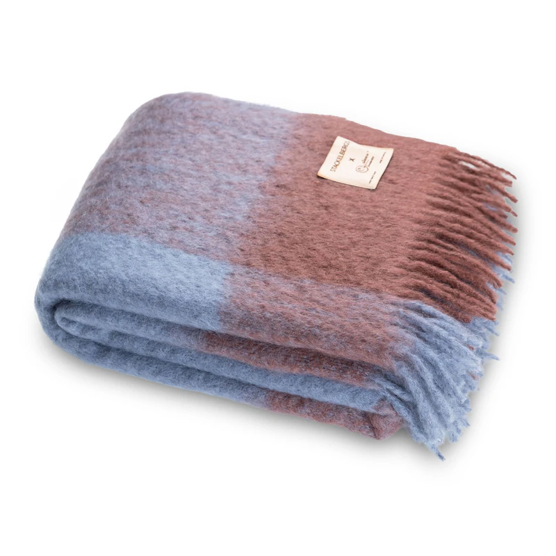 Lisbeth Tæppe Mohair, Antique Rose / Mahogny