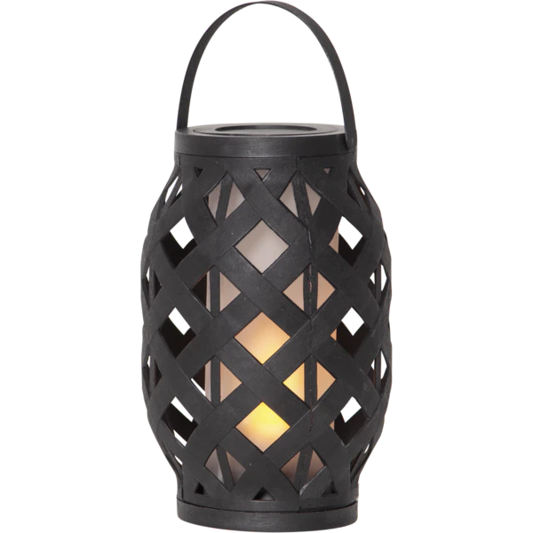 Star Trading Flame Lanterne 23 Cm - Fyrfadsstager Plast Sort - 062-18