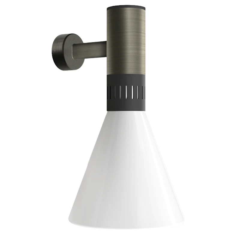 Cono Væglampe Ø25, Satin Black Nickel