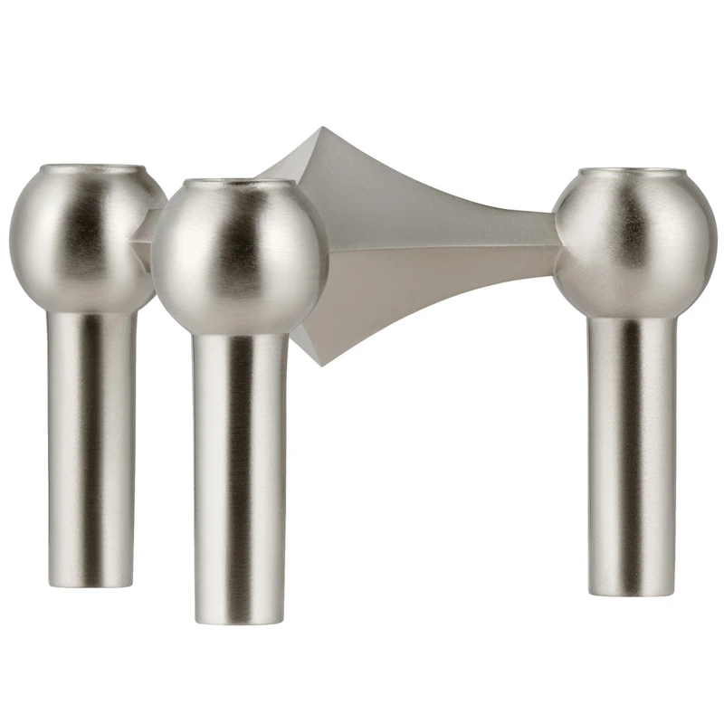 Nagel Lysestage, Brushed Chrome