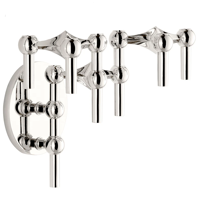 Stoff Nagel Candlestick Chrome + Wall Mount