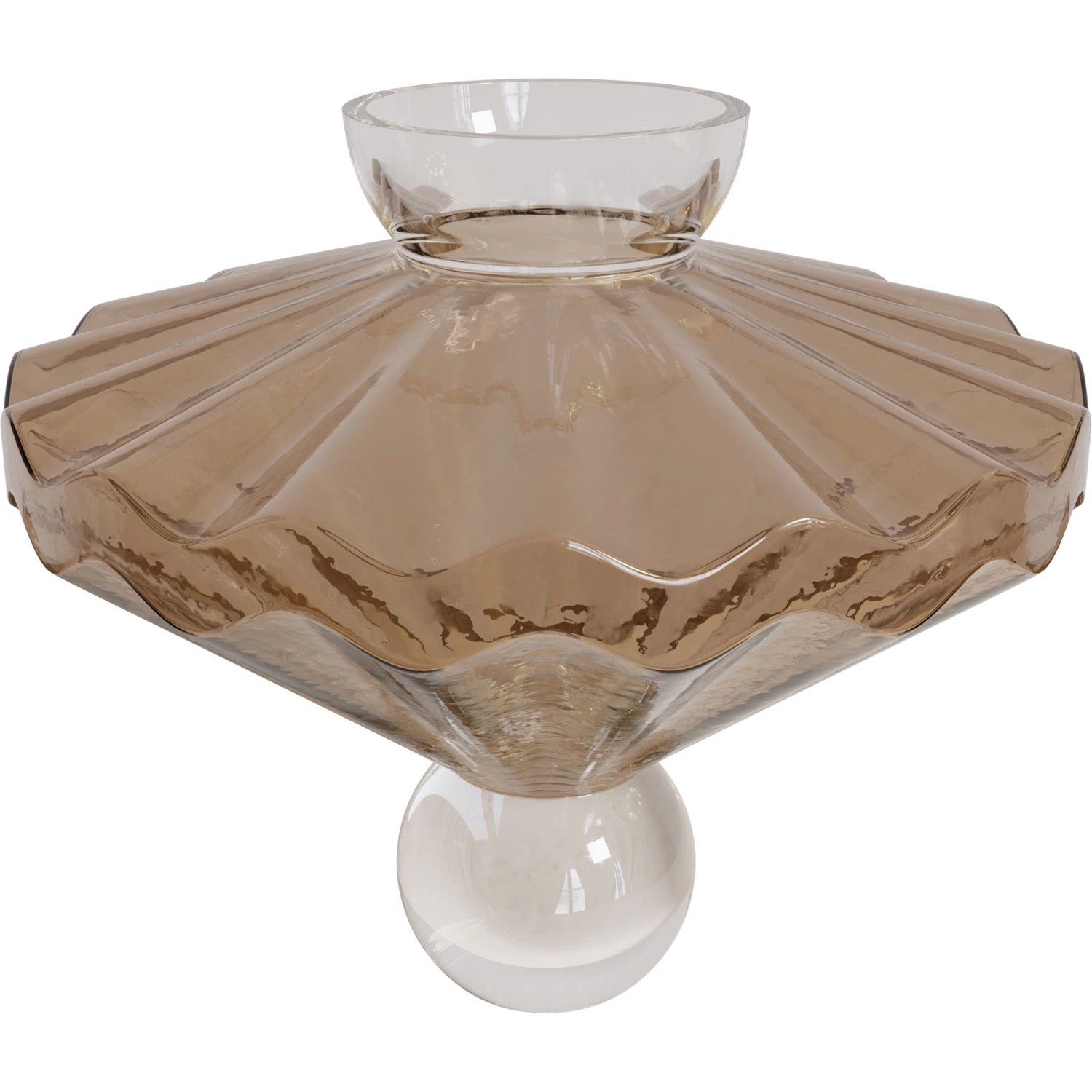 Stori Ballerina Vase 23 Cm - Vaser Mundbl&aelig;st Glas Coffee - 0010101