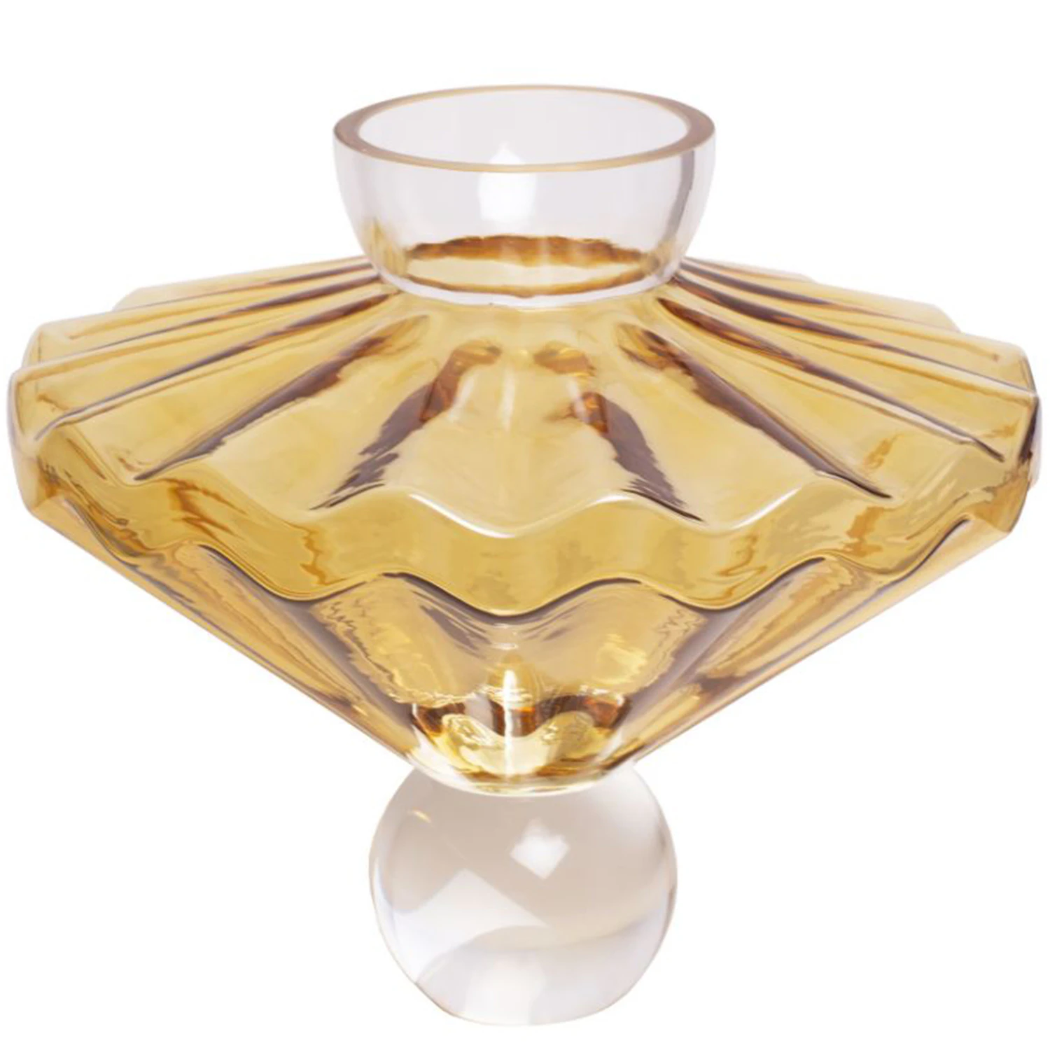 Stori Ballerina Vase 30 Cm Amber - Vaser Mundbl&aelig;st Glas Rav - BA-02-107