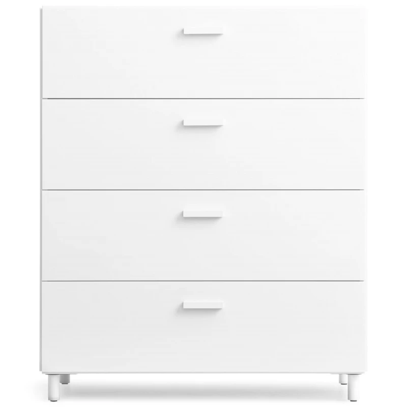 Relief Kommode Bred med Ben, Hvid