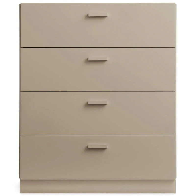 Relief Kommode Bred med Fodstykke, Beige