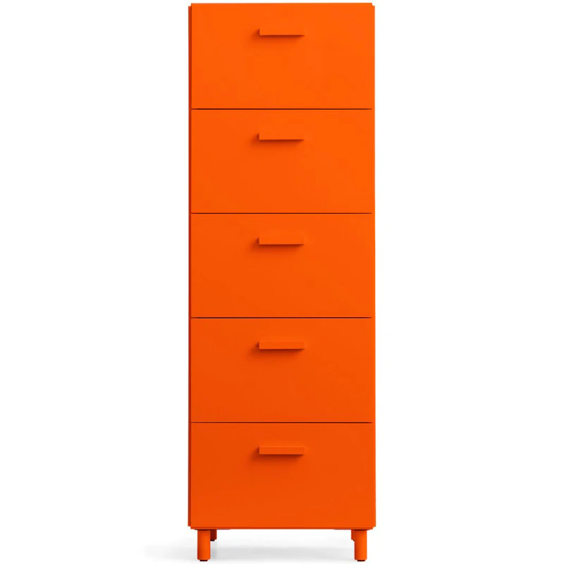 Relief Kommode Høj med Ben, Orange