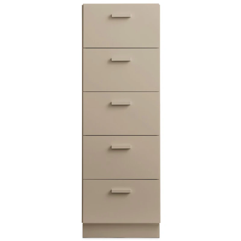 Relief Kommode Høj med Fodstykke, Beige