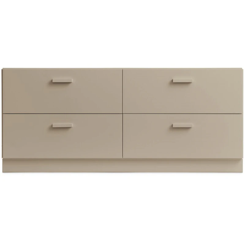 Relief Kommode Lav med Fodstykke, Beige