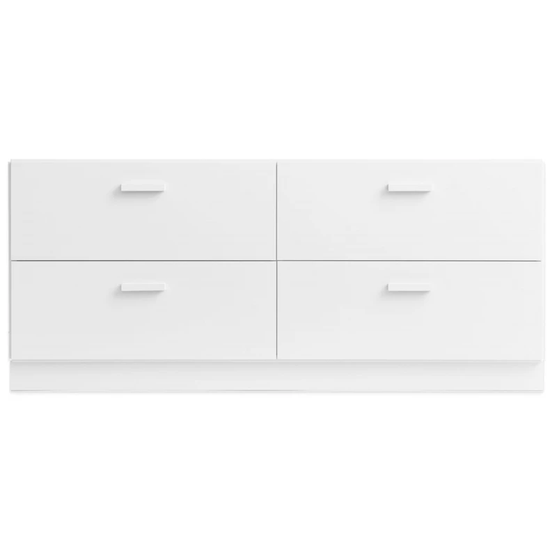 Relief Kommode Lav med Fodstykke, Hvid