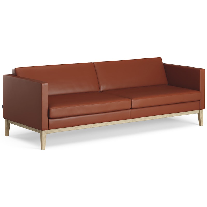 Madison 3-Personers Sofa, Elmo Leather Soft Brun