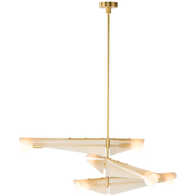 Sycamore 3 Ceiling Lamp, Brass / Dusk Pink