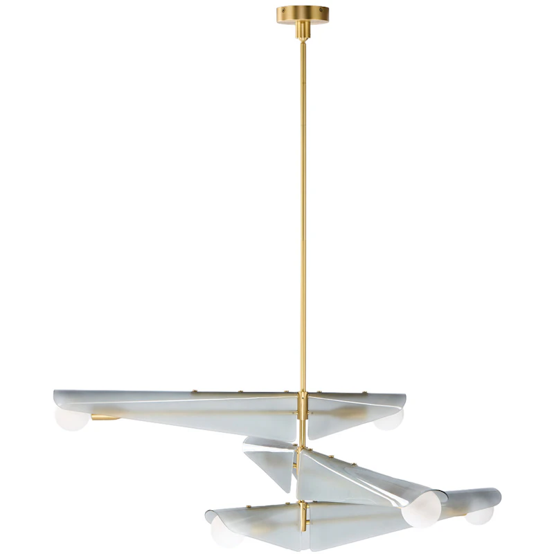 Sycamore 3 Ceiling Lamp, Brass / Dawn Grey