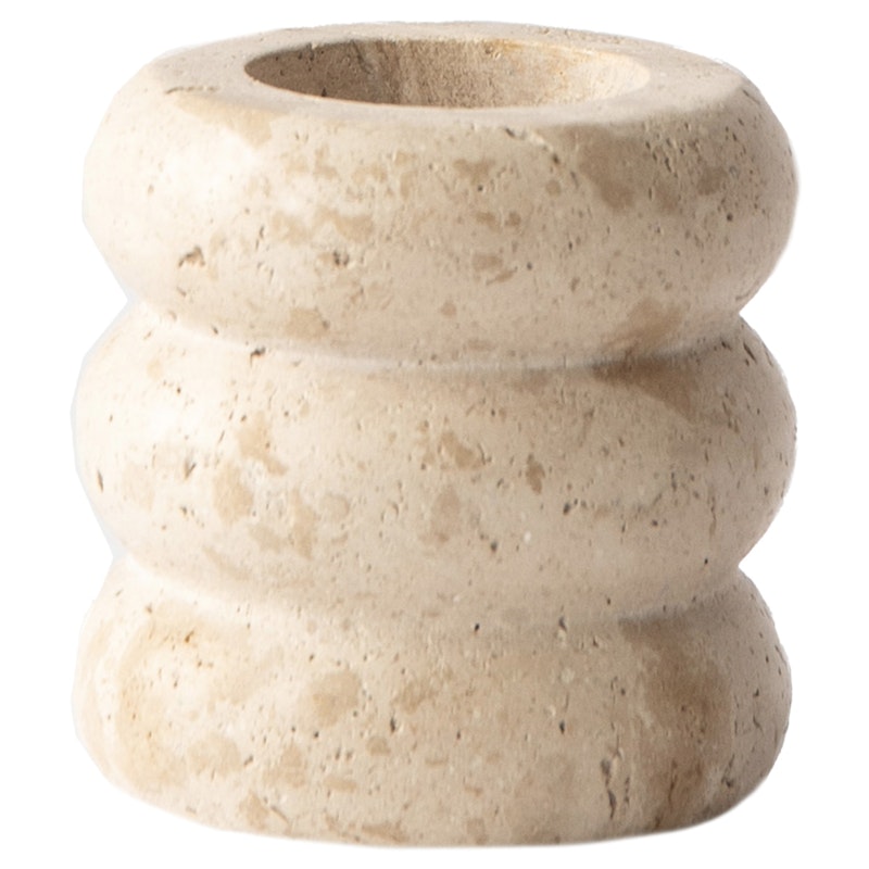 Travertine Lysestage, 15 cm