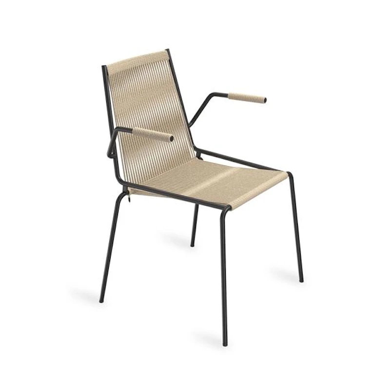 Noel Spisebordsstol Med Armlæn Sort/Linned