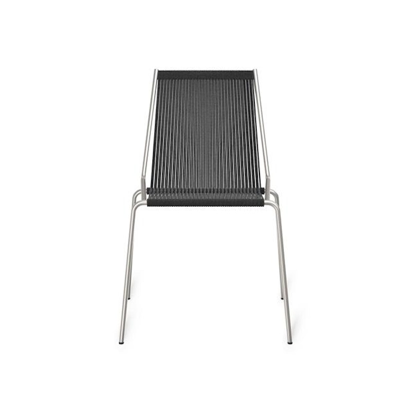 Noel Spisebordsstol Rustfrit Stål/Sort Linned