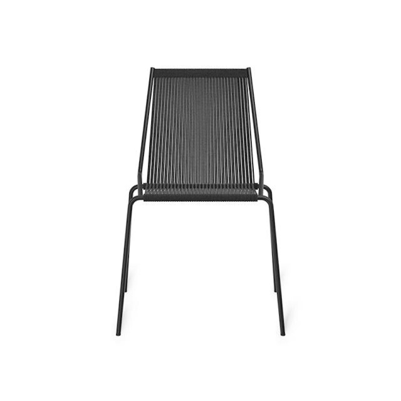 Noel Spisebordsstol Sort Stål/Sort Linned