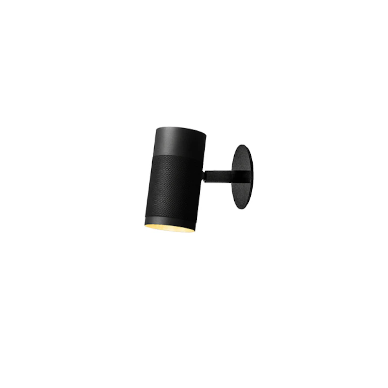 Patrone Recessed Væglampe Lille Sortbruneret Messing