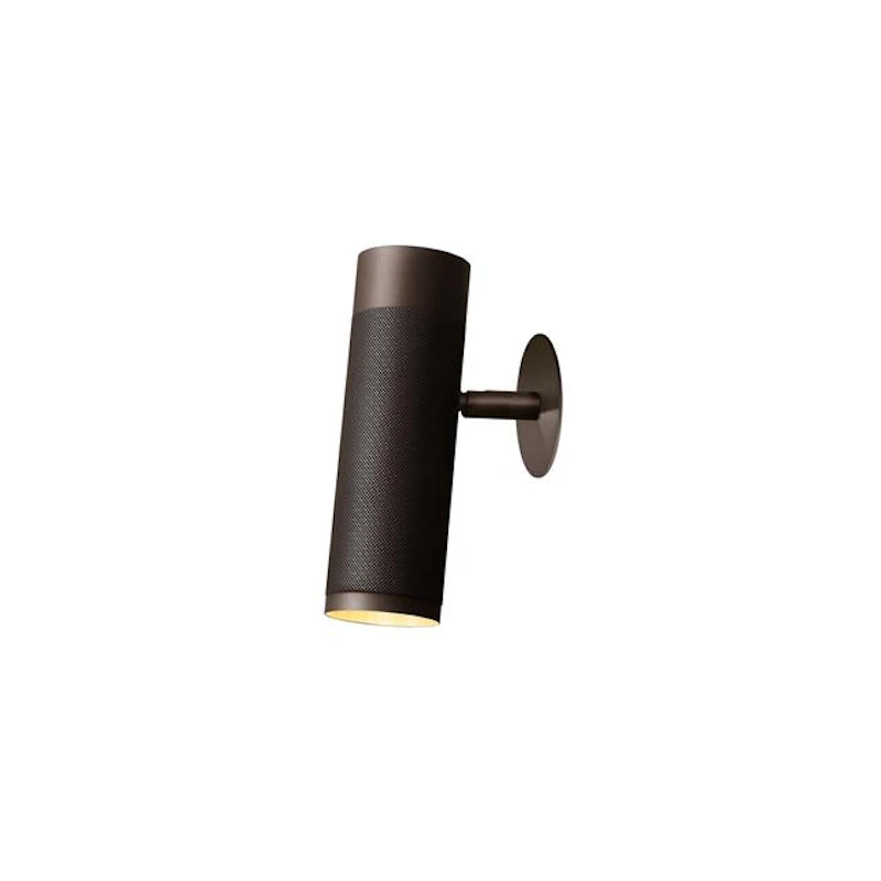 Patrone Recessed Væglampe Stor Bruneret Messing