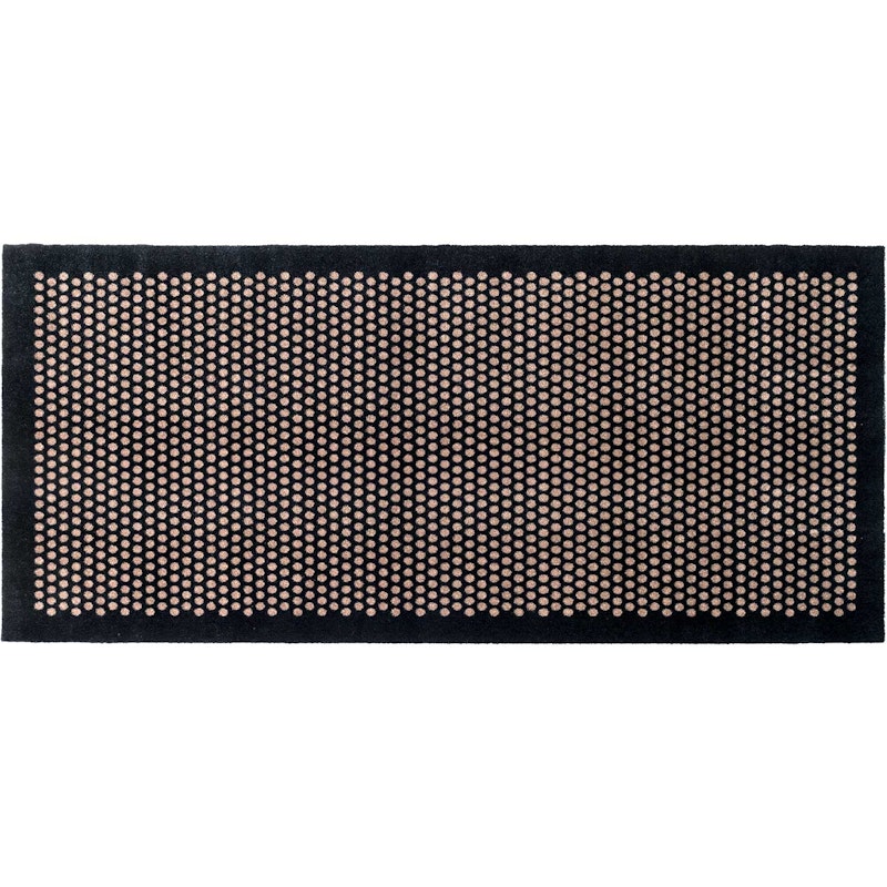 Dot Dørmåtte, Sort / Beige, 90x200 cm