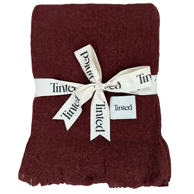 Fingal Uldtæppe 130x170 cm, Vinrødt