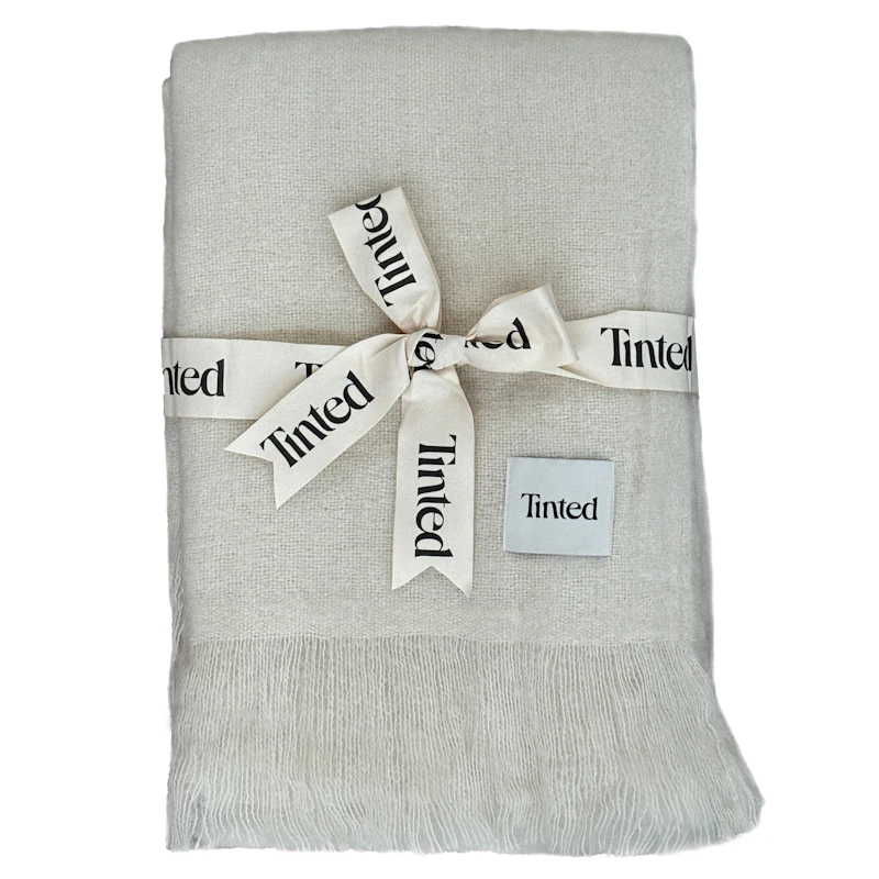 Fridh Plaid Mohair 130x170 cm, Offwhite