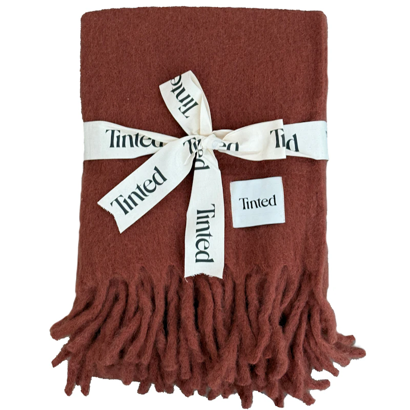 Fridh Plaid Mohair 130x170 cm, Rust