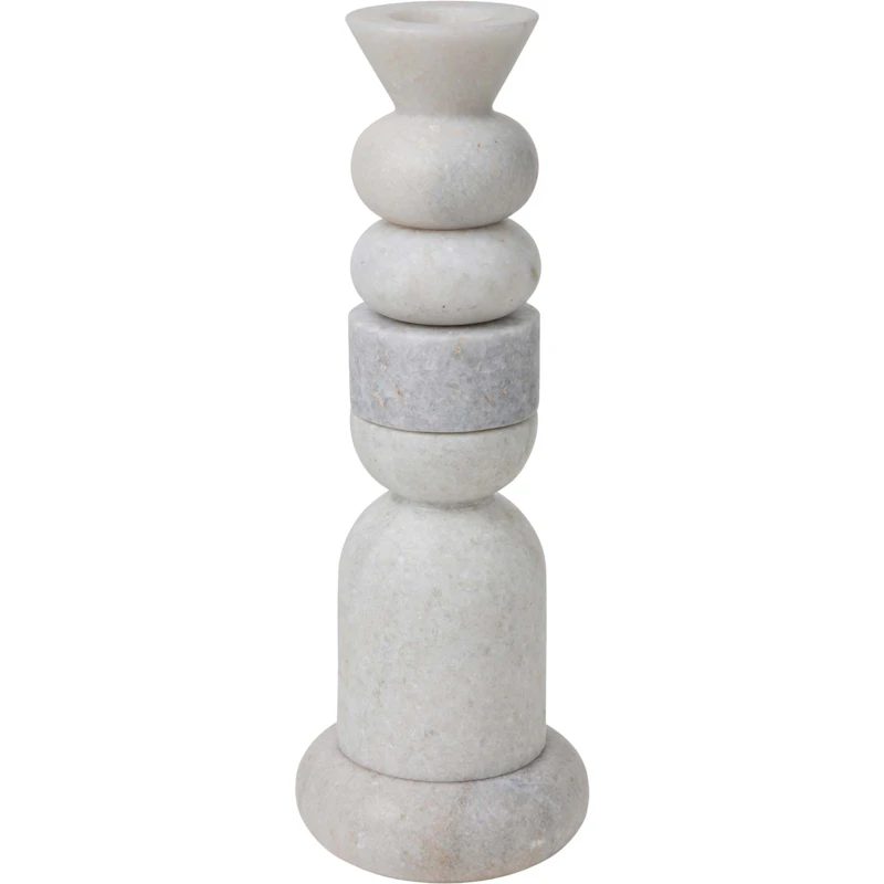 Stone Lysestage Stabelbar, Hvid