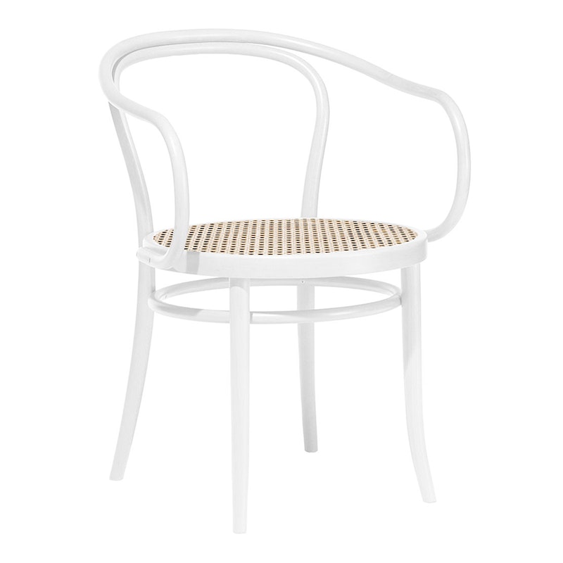 No 30 Stol, Rattan/Hvid