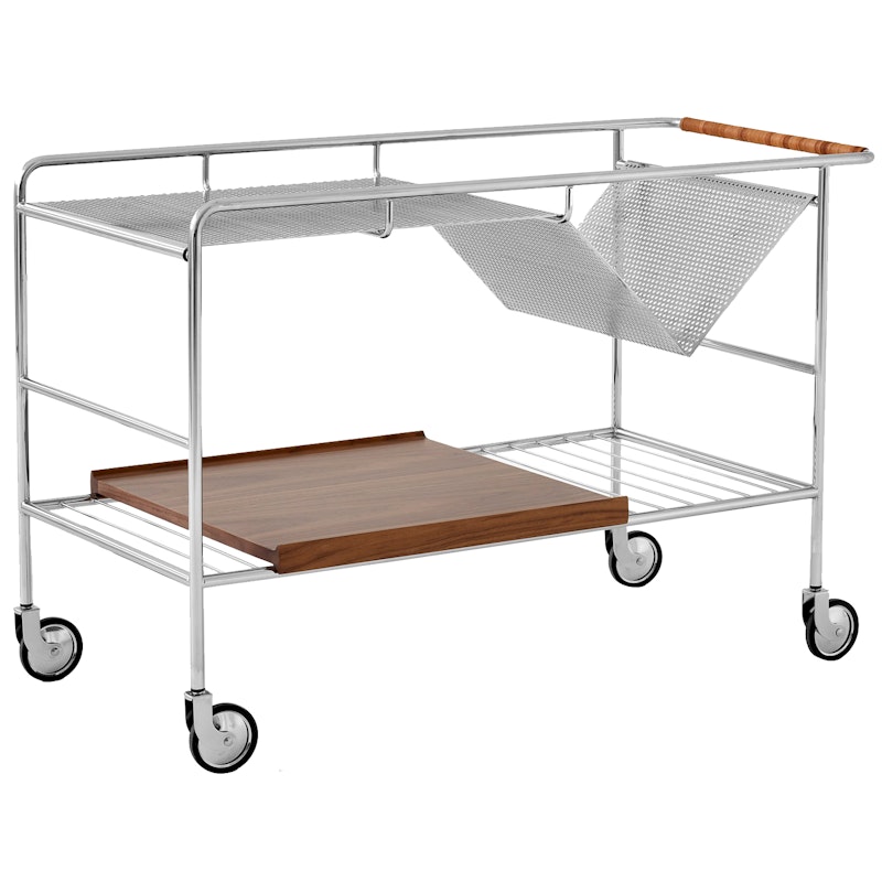 Alima NDS1 Serveringsvogn, Valnød / Krom