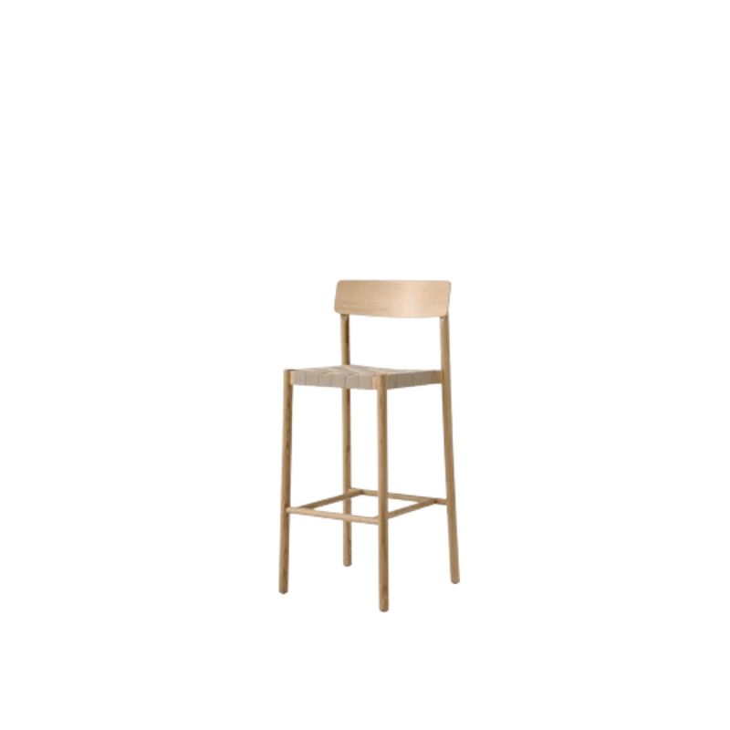 Betty TK15 Barstol Lakeret Eg/Natural Linnedflet