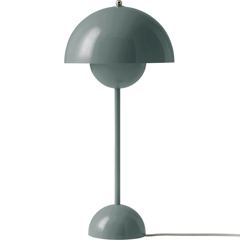 Flowerpot VP3 Bordlampe Fremstillet af PVC, Fremstillet af lakeret metal, Stone Blue