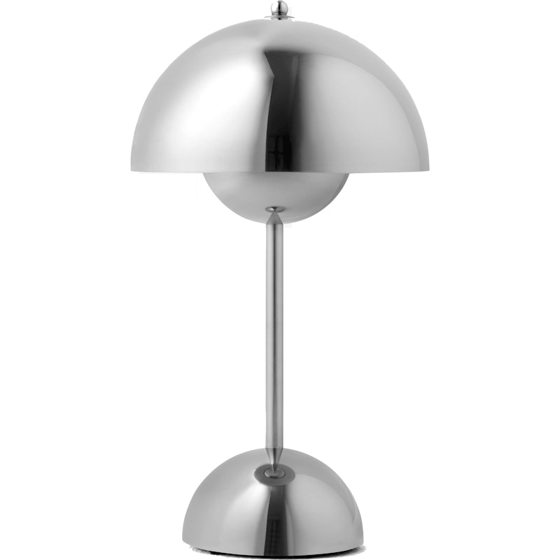 Flowerpot VP9 Bordlampe Bærbar, Chrome-Plated