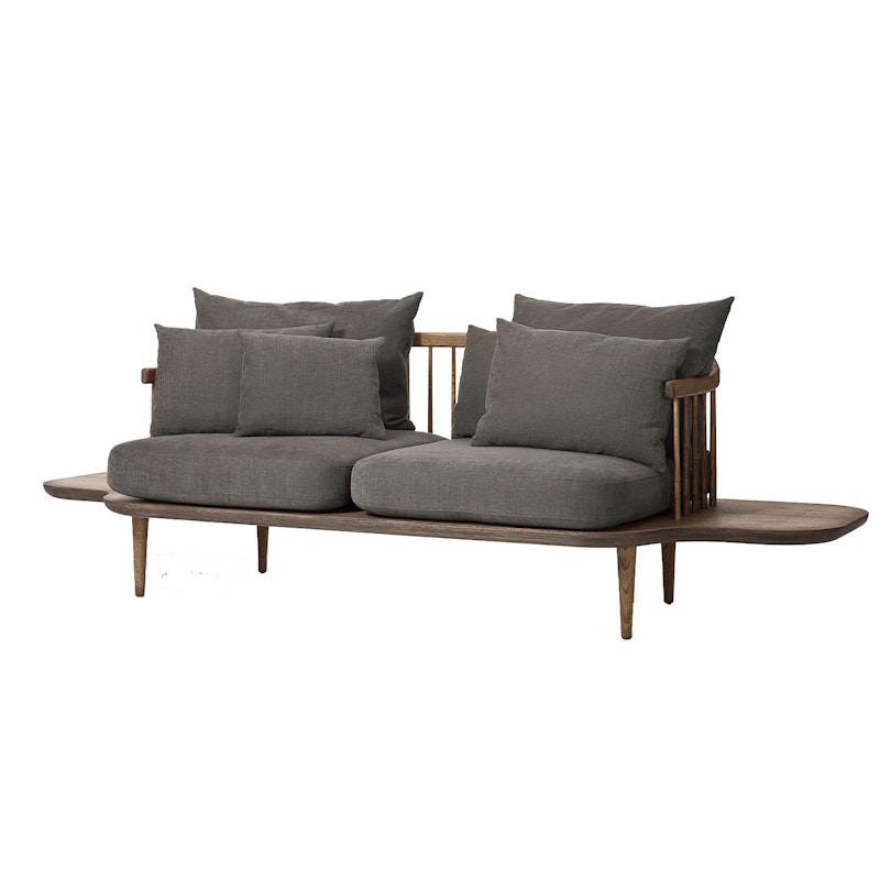 Fly Sc3 Sofa Vinger, I Røget Olieret Eg / Hot Madison 093 Grey