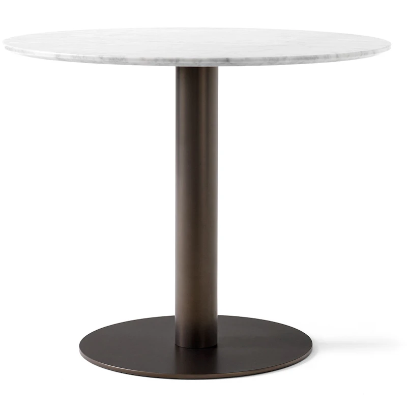 In Between SK11 Bord 90cm, Hvidt Marmor / Bronzeret