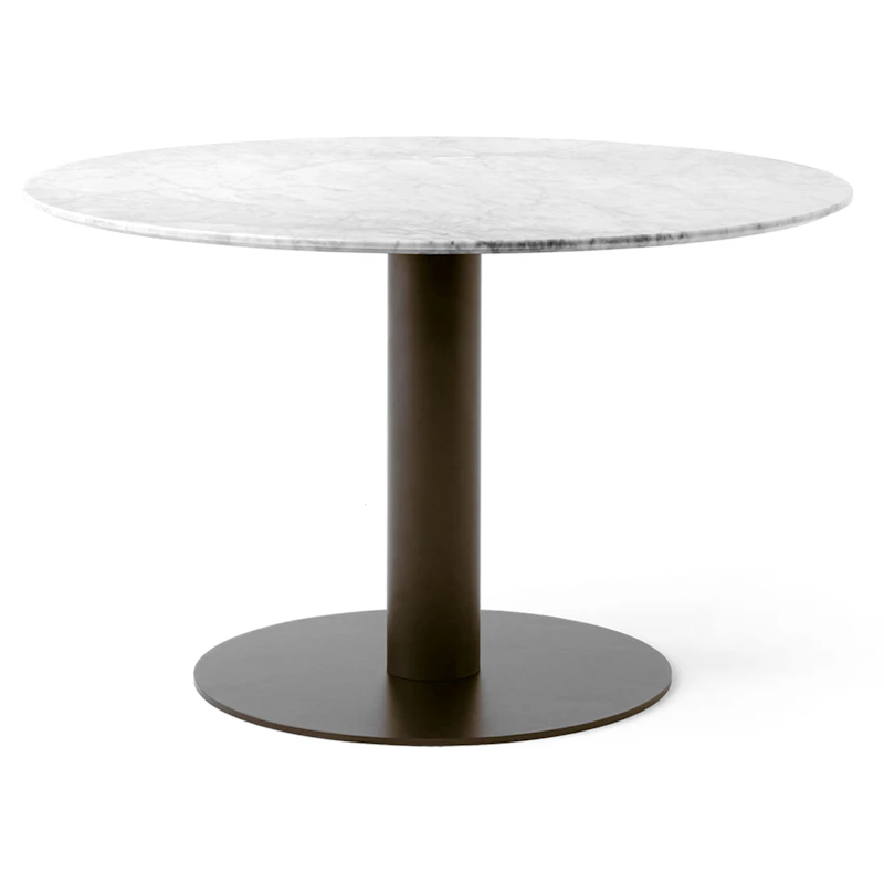 In Between SK12 Bord 120cm, Hvidt Marmor / Bronzeret