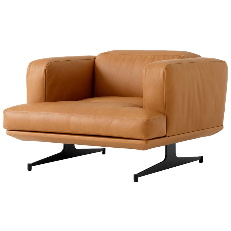 Inland AV21 Lænestol, Læder Noble Cognac / Warm Black