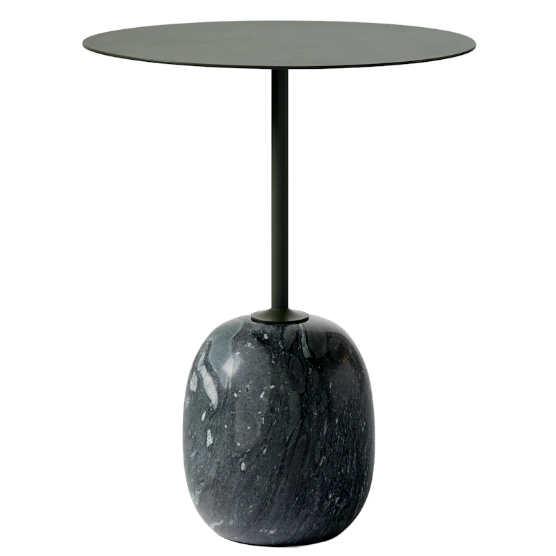 Lato LN8 Bord Rund, Dybgrønt / Verde Grigio Marble
