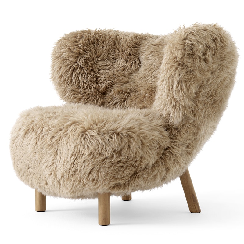 Lilla Petra VB1 Loungestol, Fåreskind Honey / Olieret Eg