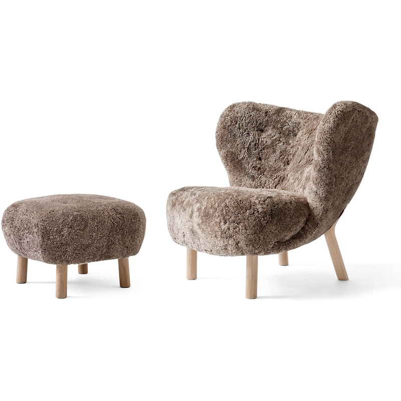 Little Petra VB1 Loungestol Set, Fåreskind Sahara / Olieret Eg
