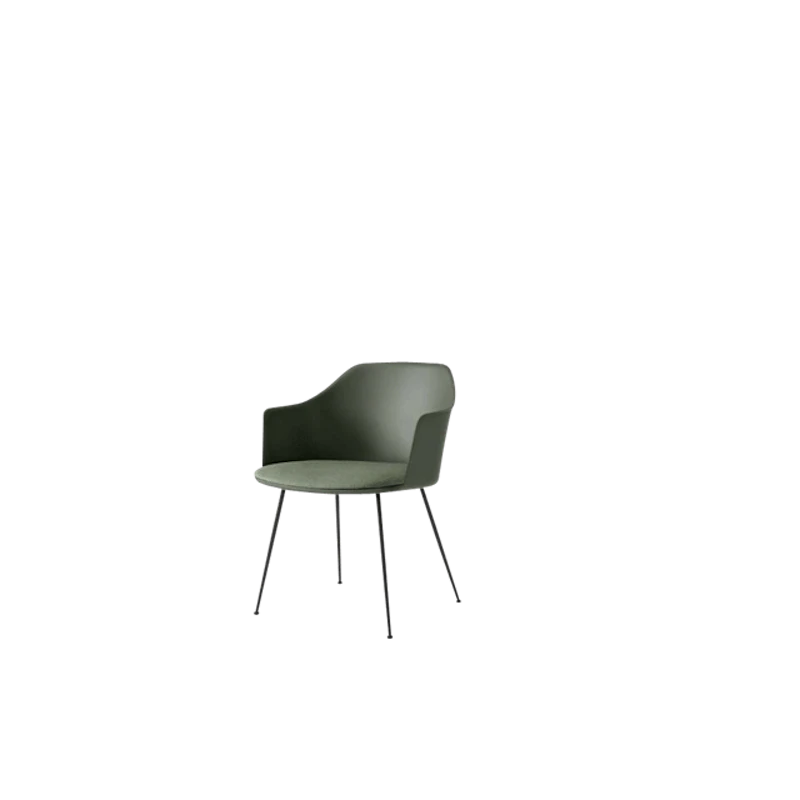 Rely HW34 Spisebordsstol Med Armlæn Polstret Sæde Bronze Green/Sort/Canvas 0926