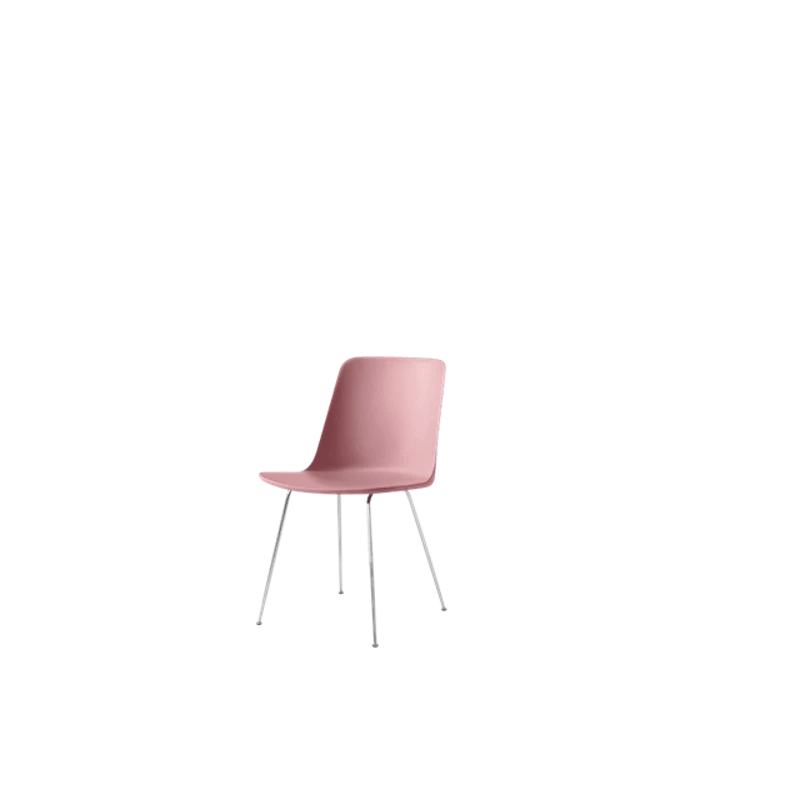 Rely HW6 Spisebordsstol Uden Armlæn Soft Pink/Krom