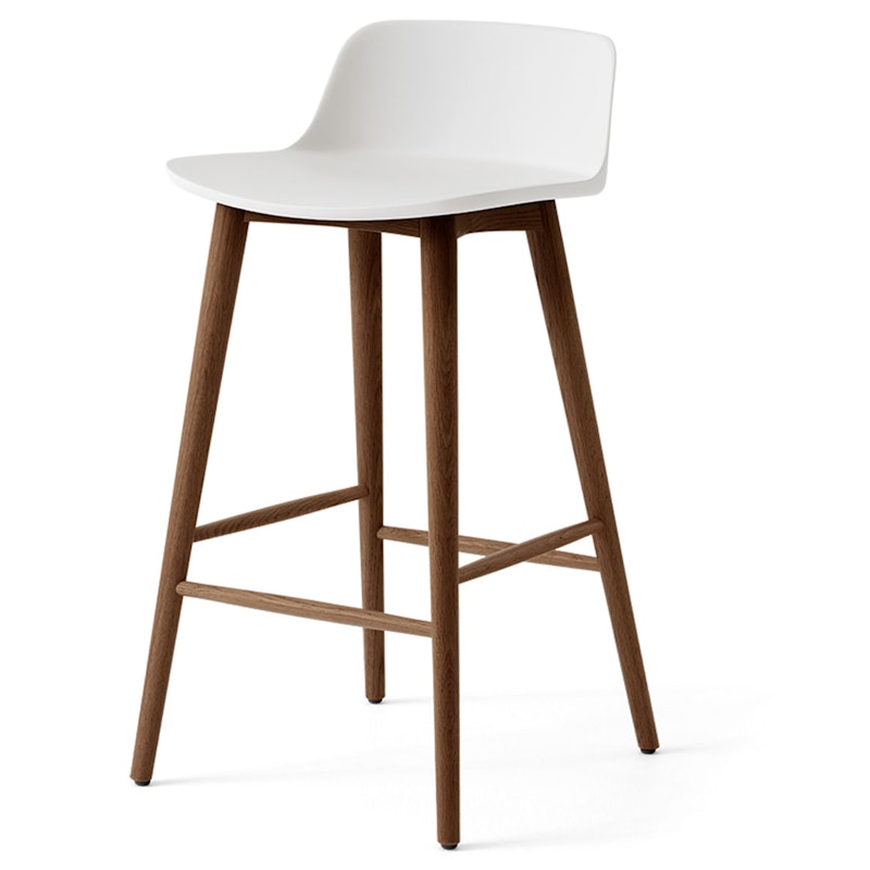 Rely HW118 Lav Rygstøtte 65 cm, Lakeret Valnød / Hvid