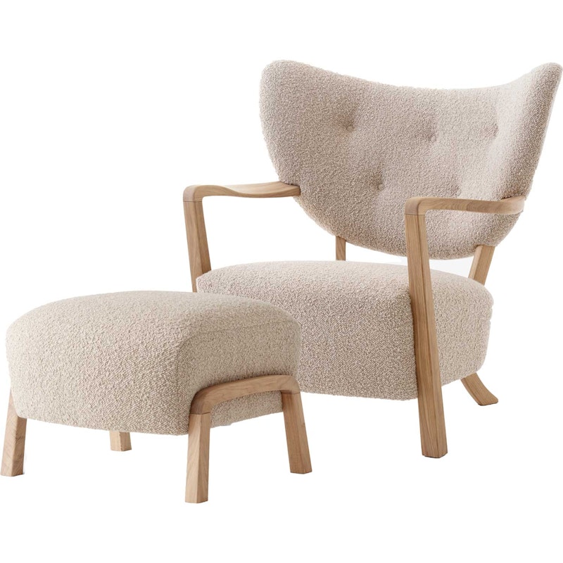 Wulff ATD2 Loungestol + Fodskammel, Eg/Karakorum 003