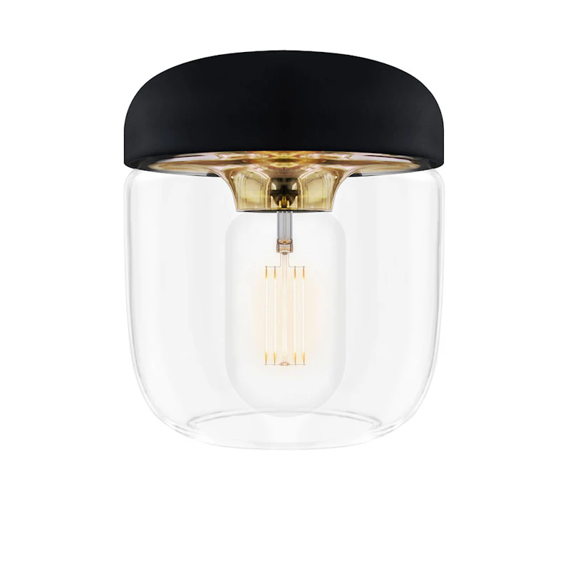 Acorn Lampeskærm, Sort / Messing