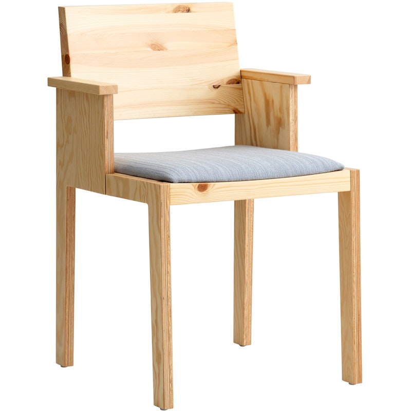 016 Maasto Spisestol Med Armlæn Betrukket Sæde, Naturlig